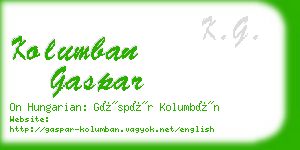 kolumban gaspar business card